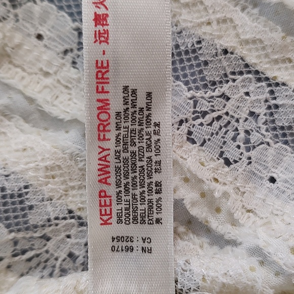 Intimately/ Free People Cream Lace Slip Tank Top / Size L - Picture 8 of 10